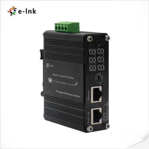 Latest company news about E-link запускает промышленный гигабитный PoE++ сплиттер 802.3bt со светодиодным дисплеем и регулируемым выходным напряжением