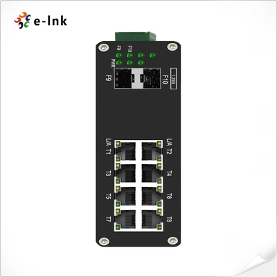 Управляемый коммутатор Ethernet Industrial 8 Port 10/100/1000T Гигабит на 2-порт 1000X SFP Fiber