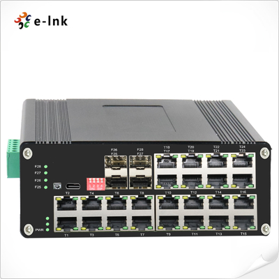 Din Rail Managed Switch 24 Port 10/100/1000T 802.3at PoE на 4-порт 1000X Гигабитный SFP оптом