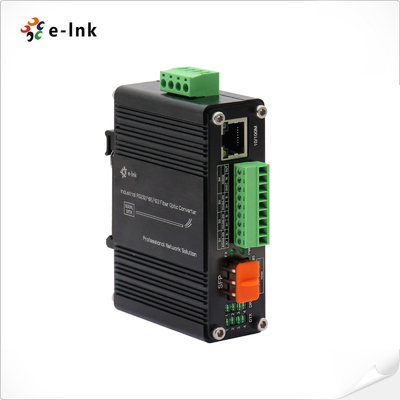 Мини-индустриальный 10/100Base-T SFP Fiber Ethernet Media Converter с 1Ch RS232 / RS485 / RS422 серийным