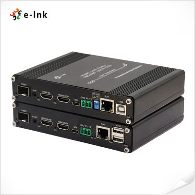 Многофункциональный 4K 60Hz HDMI KVM Fiber Extender с 10/100M Ethernet & RS232 / RS485 & IR