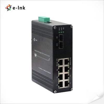 Промышленный 8-портовый управляемый Ethernet-коммутатор 10/100/1000M/2.5G 802.3bt PoE + 2-портовый 10G/2.5G/1.25G SFP