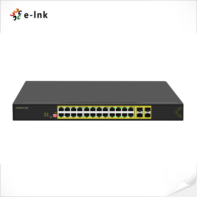 L2+ Управляемая стойка для установки 24-порта 10/100/1000T + 4-порта 1000X SFP Ethernet Switch