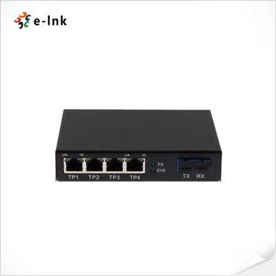 Конвертер волоконного экрана с 1x10G SC Fiber Port + 4 x 10/100/1000M Ethernet RJ45 Ports