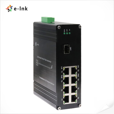 Конвертер волоконного экрана с 1x10G SFP+ Fiber Port + 8 x 10/100/1000M Ethernet RJ45 Ports