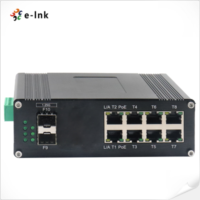 Промышленный L2+ 8-портный 10/100/1000T 802.3at PoE + 2-портный 1000X SFP управляемый коммутатор Ethernet