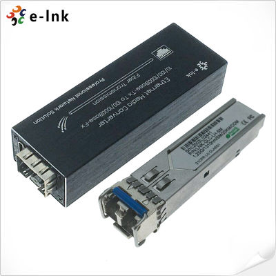 Микро Мини 10/100/1000BASE-T на 100/1000BASE-X SFP Медиаконвертер в алюминиевом корпусе
