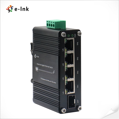 Мини-индустриальный 4-портовый коммутатор 10/100/1000T + 1-порт 100/1000X SFP Gigabit Ethernet