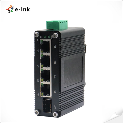 Мини-индустриальный 4-портовый коммутатор 10/100/1000T + 1-порт 100/1000X SFP Gigabit Ethernet
