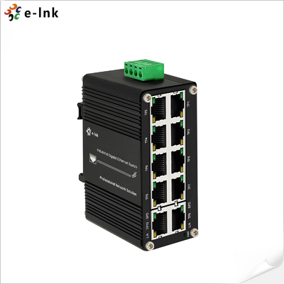 Миниатюрный промышленный 10-портовый компактный Ethernet-коммутатор 10/100/1000T RJ45, 12~48 В постоянного тока