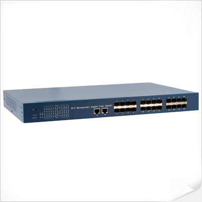 24SFP + 2xRJ45 Управляемый гигабитный оптоволоконный коммутатор