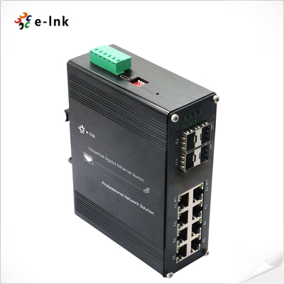Промышленный L2+ 8-портный 10/100/1000T + 4-портный 1000X SFP управляемый коммутатор Ethernet