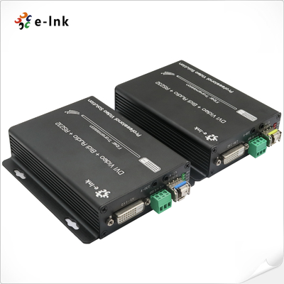 DVI + 1Ch двунаправленный стерео аудио + 1Ch RS232 через волоконно-оптический расширитель