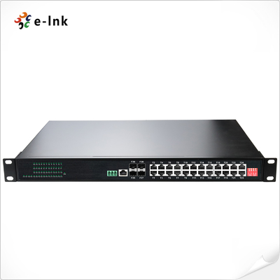 Промышленный L2+ Rackmount 24-порт 10/100/1000T 802.3at PoE + 4-порт 1000X SFP Управляемый Ethernet-свич