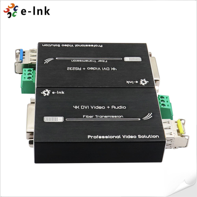 Мини 4K DVI оптоволоконный расширитель с RS232