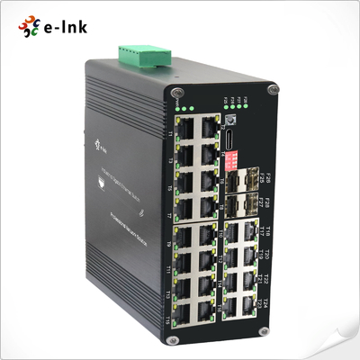 Промышленный L2+ 24-портный 10/100/1000T 802.3at PoE + 4-портный 1000X SFP Managed Ethernet Switch
