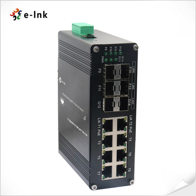 Промышленный L2+ 8-портный 10/100/1000T 802.3at PoE + 6-портный 1000X SFP управляемый Ethernet Switch