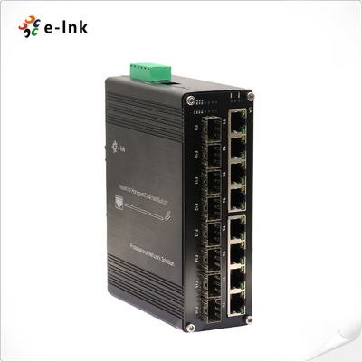 Промышленный L2+ 8-портный 10/100/1000T + 8-портный 1000X SFP управляемый коммутатор Ethernet