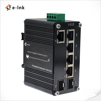 Промышленный 4-портный коммутатор 10/100/1000T 802.3bt 90W PoE + 1-портный коммутатор 10/100/1000T + 2-портный коммутатор 100/1000X SFP Gigabit Ethernet