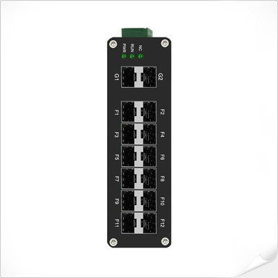 Промышленный L2+ Управляемый 12-портный 1000X SFP + 2-портный 1000X SFP Fiber Switch