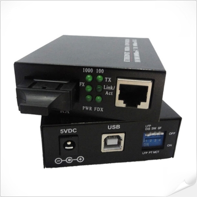 USB 10/100Base-TX на 100Base-FX Ethernet преобразователь средств массовой информации