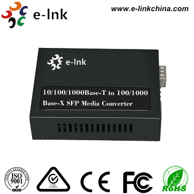 10/100/1000BASE-T к 100/1000BASE-X SFP преобразователь СМИ с входом питания 48VDC