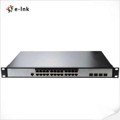 24-портовый коммутатор 10/100/1000BASE-T 802.3at PoE + 4 порта 10G SFP+ L3 с управлением