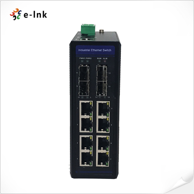 Промышленные 8 гаван 10/100/1000T 802.3at PoE + 4 порт 100/1000X SFP управляли переключателем локальных сетей