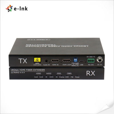 4K@60Hz 4:44 Некомпрессированный оптико-волоконный расширитель аудио-видео