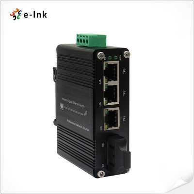 Мини-индустриальный 3-портный 10/100/1000T + 1-портный 1000X SC Gigabit Ethernet Switch