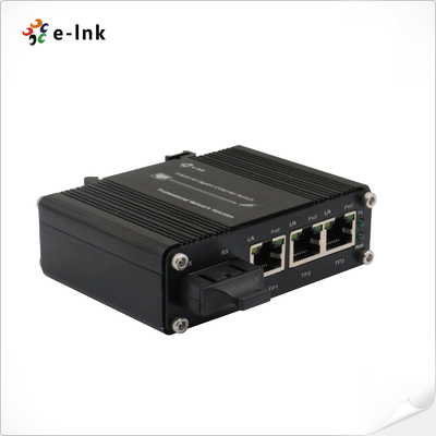 Мини-индустриальный 3-портный 10/100/1000T 802.3at PoE + 1-портный 1000X SC Ethernet Switch с входом 12 ~ 48VDC и усилителем напряжения