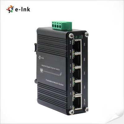Mini Industrial 4-Port 10/100/1000BASE-T 802.3at PoE + 1-Port 10/100/1000T Ethernet Switcher