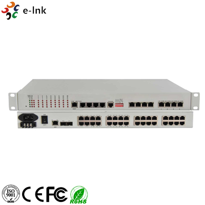 32E1 + 4GE PDH мультиплексер (1+1 резервный оптический волокно)