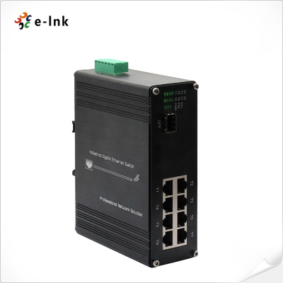 Промышленный 8-портовый коммутатор Ethernet 10/100/1000T 802.3bt PoE + 1-портовый 100/1000Base-X, поддерживающий установку на DIN-рейку