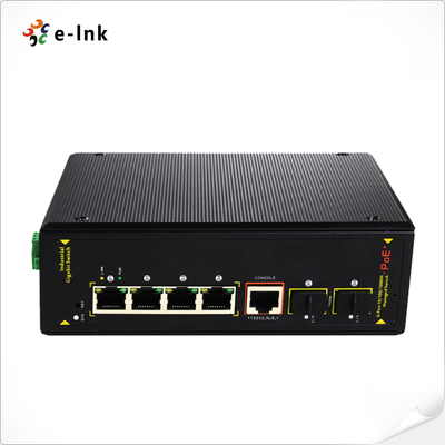 Неуправляемый промышленный 4-портный 10/100/1000T UPoE (60W высокой мощности) + 2-портный 1000X SFP Ethernet Switch