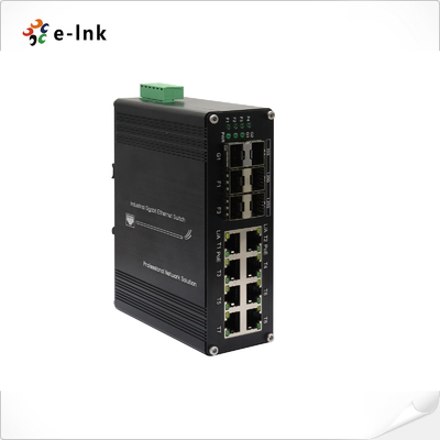 Промышленный 8-портный 10/100/1000T + 4-портный 1G SFP + 2-портный 10G SFP+ Ethernet Switch