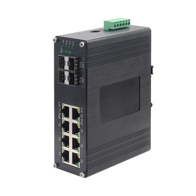 Промышленный 8-портовый 10/100/1000T 802.3at PoE + 4-портовый 1000X SFP управляемый Ethernet-коммутатор