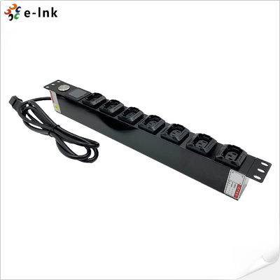 19 дюймов 1U 8 Port Metered PDU Встроенный счетчик мощности с OLED-дисплеем