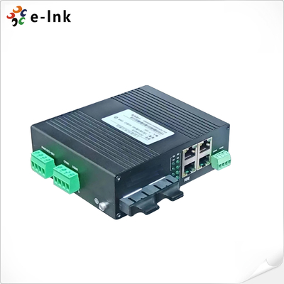L2+ Industrial 4-Port 10/100TX + 4-Port RS485 + 2-Port 100FX Ring Managed Ethernet Switch (Л2+ Промышленный 4-портный 10/100TX + 4-портный RS485 + 2-портный 100FX Ring Managed Ethernet Switch)