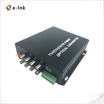 8Ch HD-AHD/HD-CVI/HD-TVI/CVBS 4-в-1 видеоволоконный преобразователь с промышленным широким диапазоном рабочей температуры