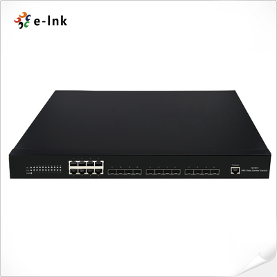 12 портов 10G SFP+ Fiber + 8 портов 10/100/1000M Copper RJ45 Управляемый Ethernet Fiber Switch