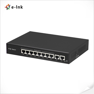 8-портный 10/100BASE-T PoE и 2-портный 100BASE-T Uplink Ethernet Switch