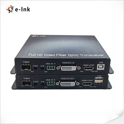 1Ch 1080P DVI + 1Ch USB KVM + 1Ch RS232 + 1Ch Bidi Стерео Аудио + 1Ch GPIO по волоконному расширителю