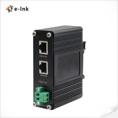 Industrial PoE++ Splitter 36VDC 802.3bt Gigabit 100m IP40 DIN Rail 