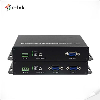VGA Fiber Optic Extender 1080P KVM RS232 Аудио 10 км передача