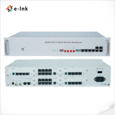 quality 155 Мбит / с 24 каналов E1 SDH многосервисной платформы доступа с 1U шасси и STM-1 SDH мультиплексера factory
