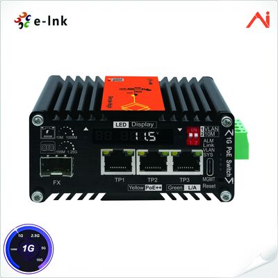 quality 3-порт 10/100/1000BASE-T IEEE802.3bt PoE++ 90W до 1-порта 100/1000BASE-X 
Мини-индустриальный смарт AI управляемый PoE ++ Ethernet-сдвиг с усилителем напряжения factory