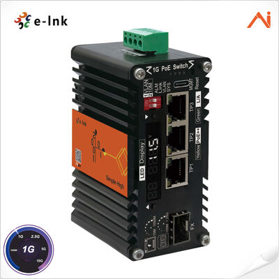quality 3-портовый 10/100/1000Base-T IEEE802.3at PoE+ 30 Вт на 1-портовый 100/1000BASE-X 
Миниатюрный промышленный интеллектуальный управляемый PoE+ Ethernet-коммутатор с повышением напряжения factory